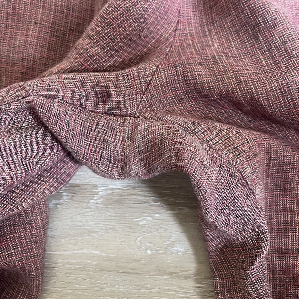 Flax Cropped Linen Pants in Dusty Rose - Picture 7 of 9